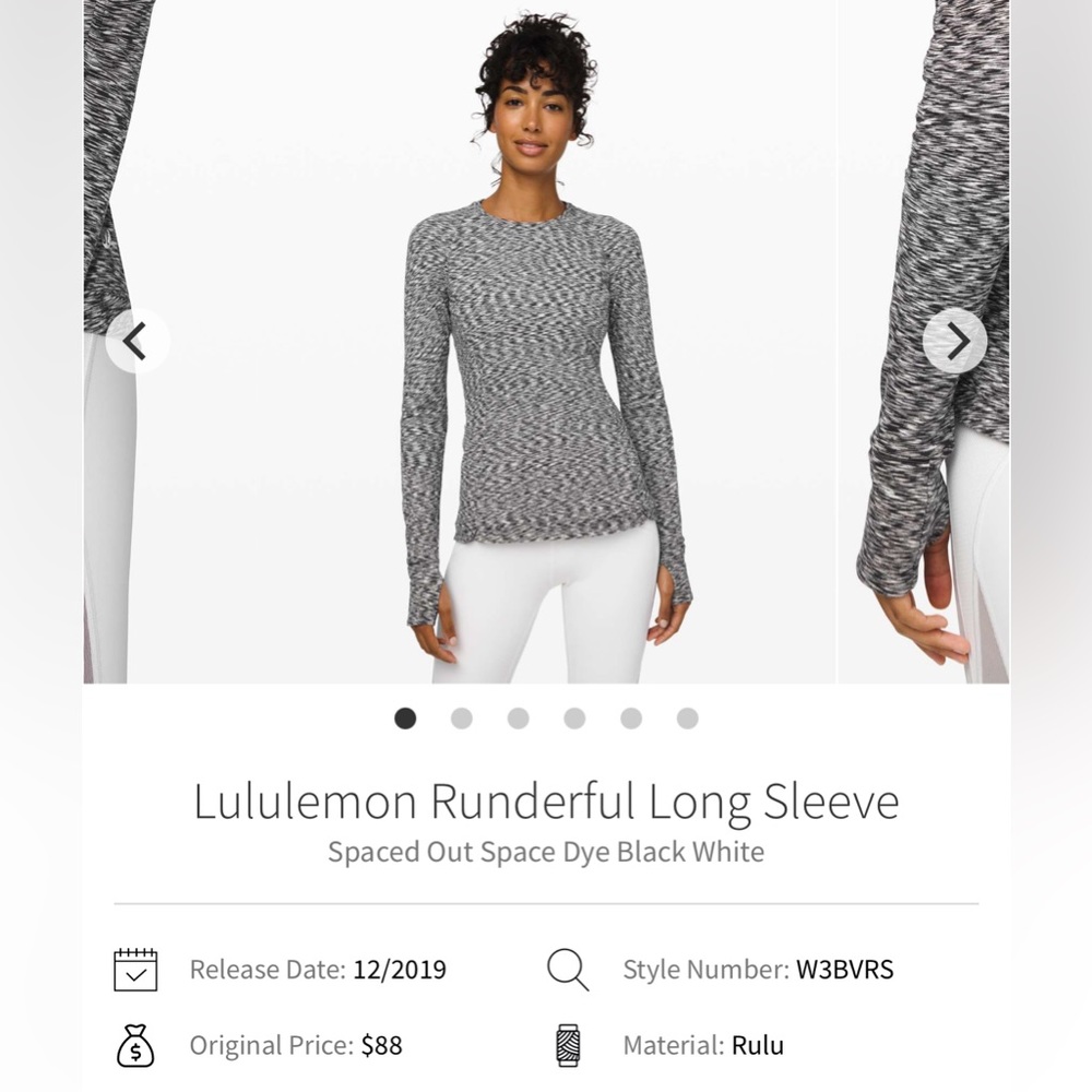 LULULEMON NWOT Runderful Women’s Long Sleeve Top